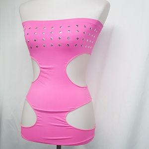 Hot Pink Exoticwear One piece tube dress